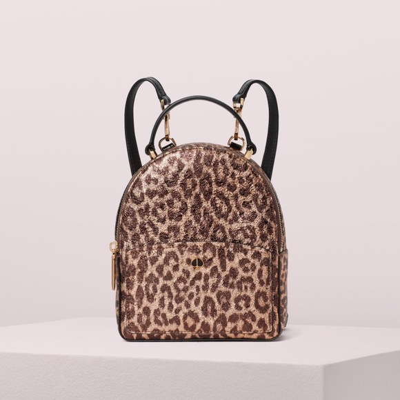 Kate Spade leopard convertible backpack - Picture 4 of 8